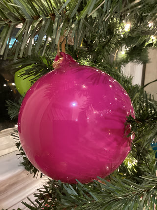Sugar Plum Ball Ornament 5”