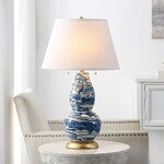 COLOR SWIRLS GLASS TABLE LAMP