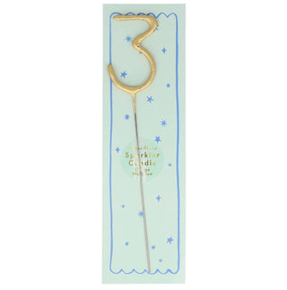 Gold Sparkler Numbers 0 to 9 Candles