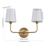 EZRA TWO LIGHT WALL SCONCE