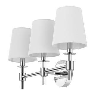 DAVIELLE 3 LIGHT Chrome IRON WALL SCONCE