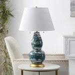 COLOR SWIRLS GLASS TABLE LAMP