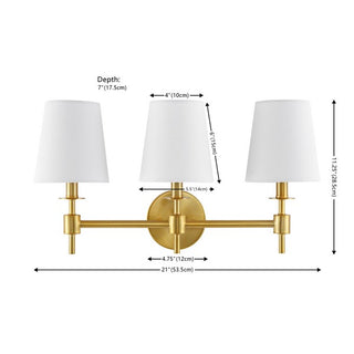 DAVIELLE 3 LIGHT BRASS
IRON WALL SCONCE