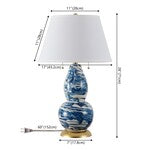 COLOR SWIRLS GLASS TABLE LAMP