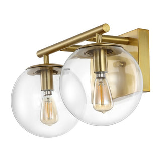 SEVERA 2 LIGHT BRASS
IRON / GLASS WALL SCONCE