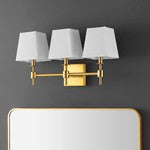 CLELIA 3 LIGHT BRASS IRON WALL SCONCE