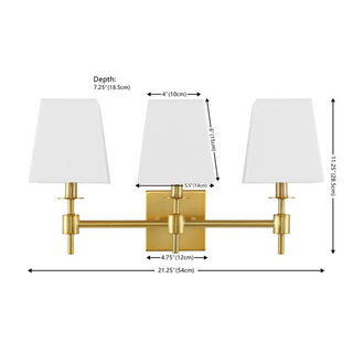 CLELIA 3 LIGHT BRASS
IRON WALL SCONCE
