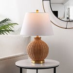 NOBUO RATTAN / IRON TABLE LAMP