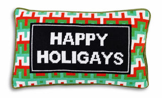 Holiday Needlepoint Pillow