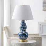 COLOR SWIRLS GLASS TABLE LAMP