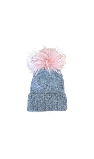 Colored Fur Pom Hat