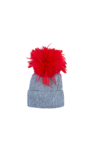 Colored Fur Pom Hat