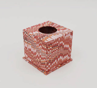 Marbled Mountain Red Small Tissue Box
