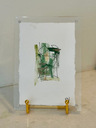 Abstract Art in Acrylic Frame with Stand