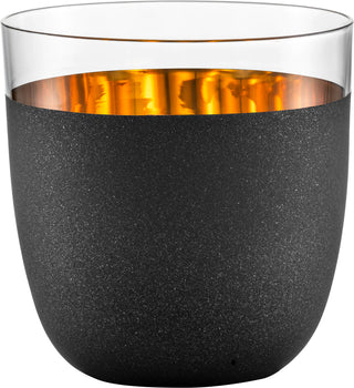 Crystal 24k Stemless Tumblers for Wine, Soda, Water, Set of 1