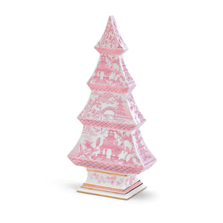 Chinoiserie Pastel Pink Christmas Tree